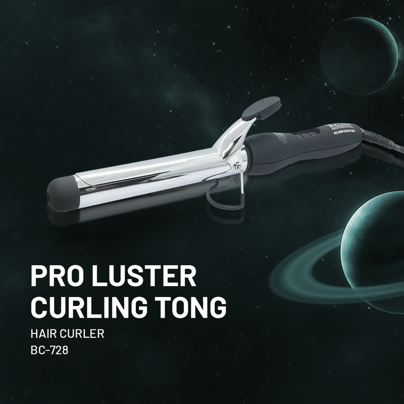 Berina Professional Pro Luster Curling Tong BC-728 (28mm) | Creates Medium Curls & Natural Waves, Bc-728 (28mm) Buy from Indicrest