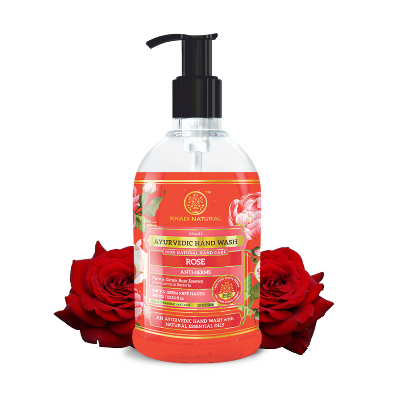 Khadi Natural Anti Germ Rose Handwash - 300ml - Buy from Indicrest