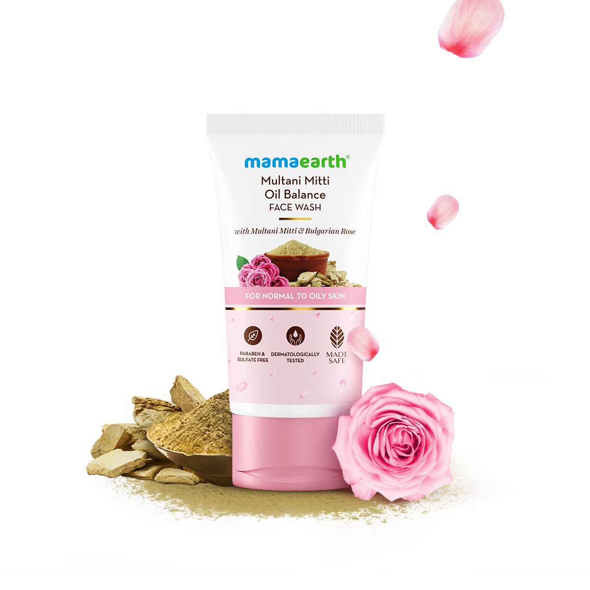 Mamaearth Multani Mitti Oil Balance Face Wash with Multani Mitti & Bulgarian Rose for Normal to Oily Skin, 150ml - Buy from Indicrest