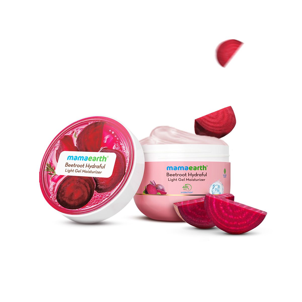 Mamaearth Beetroot Hydraful Light Gel Moisturizer with Beetroot & Hyaluronic Acid for Hydrated Pink Glow, 200g - Buy from Indicrest
