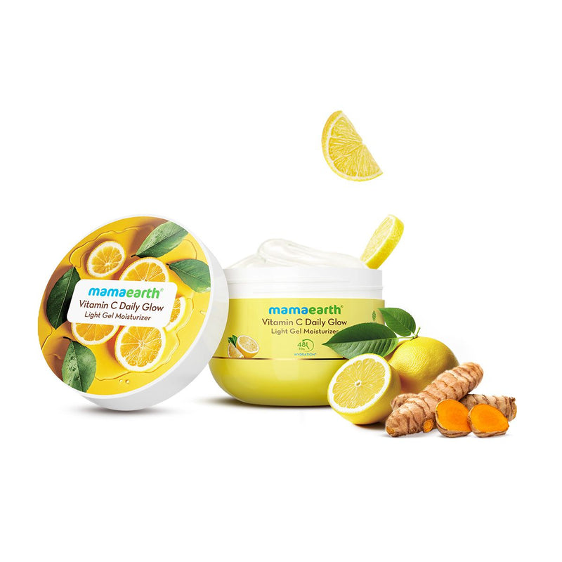 Mamaearth Vitamin C Daily Glow Light Gel Moisturizer with Vitamin C & Turmeric for Skin Brightening, 200g - Buy from Indicrest