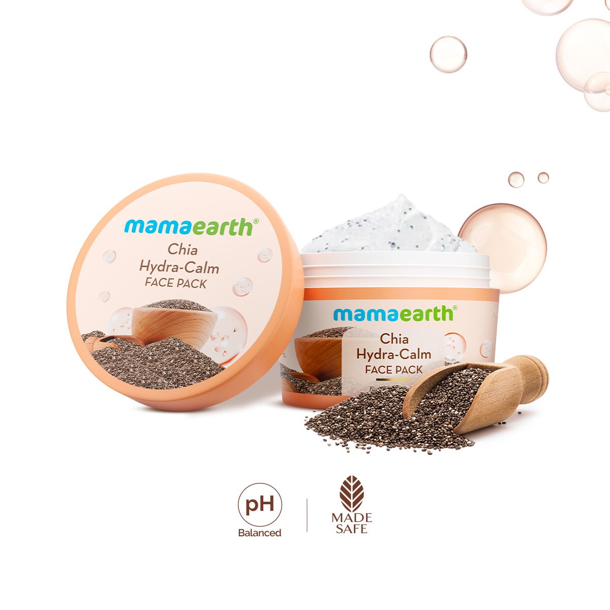 Mamaearth Chia Hydra-Calm Face Pack with Chia Seed & Ceramides for Healthy Skin Barrier, 200g - Buy from Indicrest