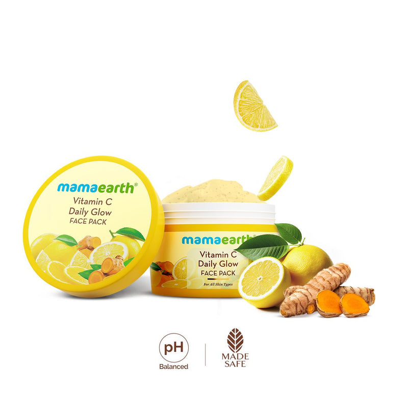 Mamaearth Vitamin C Daily Glow Face Pack with Vitamin C & Turmeric for Illuminating Skin, 200g - Buy from Indicrest