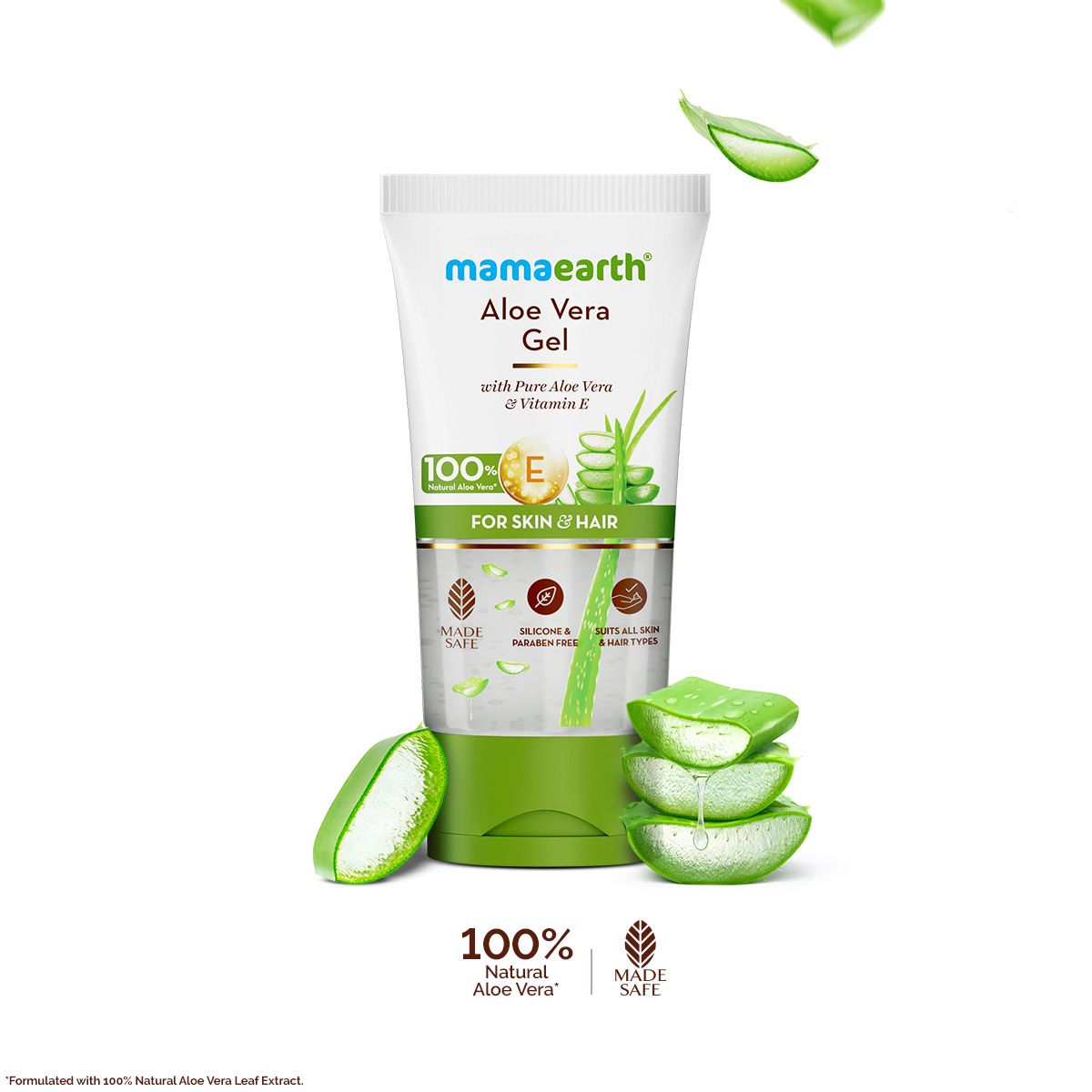 Mamaearth Aloe Vera Gel with 100% Natural Aloe Vera & Vitamin E for Skin & Hair, 150ml - Buy from Indicrest