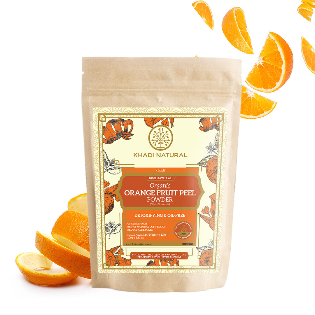 Khadi Natural Organic Orange Peel Powder For Hair Care - 100% Natural - 100gm - Image 5 - Buy from Indicrest
