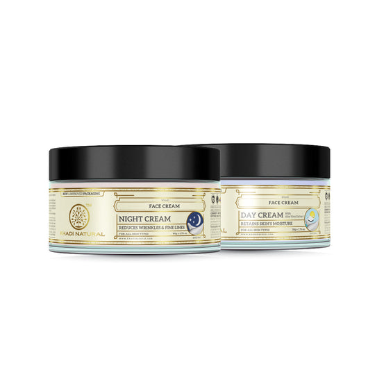 Khadi Natural Day Bright & Night Repair Cream Combo - Pack of 2 (50gm Each) - Buy from Indicrest