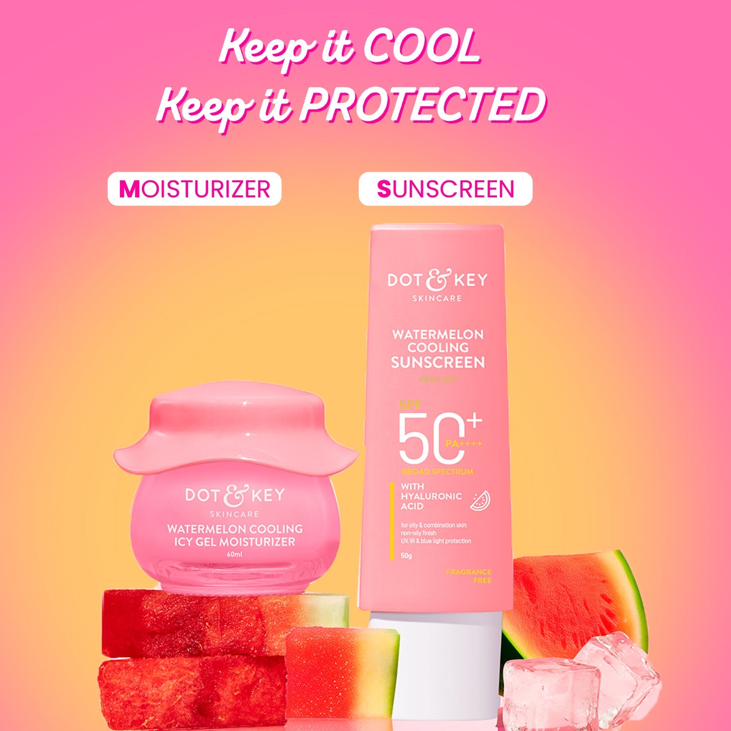 Dot & Key Instant Cooling Watermelon Duo, (60ml+50g)
