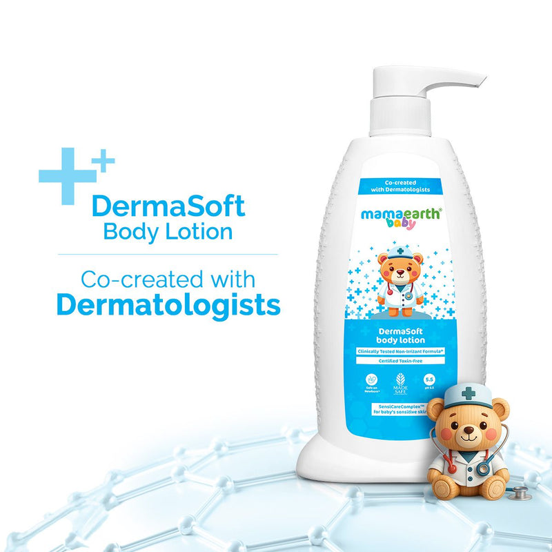 Mamaearth Baby DermaSoft Body Lotion for Baby's Sensitive Skin, 250ml - Buy from Indicrest