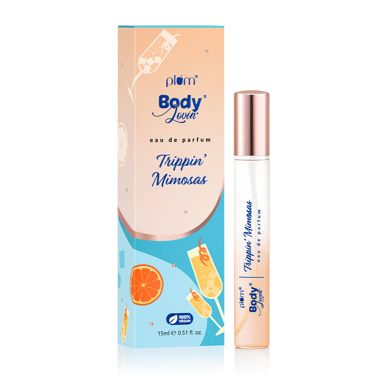 Plum Trippin Mimosas Eau De Parfum (Perfume) by Plum BodyLovin' | Long Lasting | Travel-Friendly | Citrusy Fragrance | Luxury Perfume, 15ml Buy at Indicrest