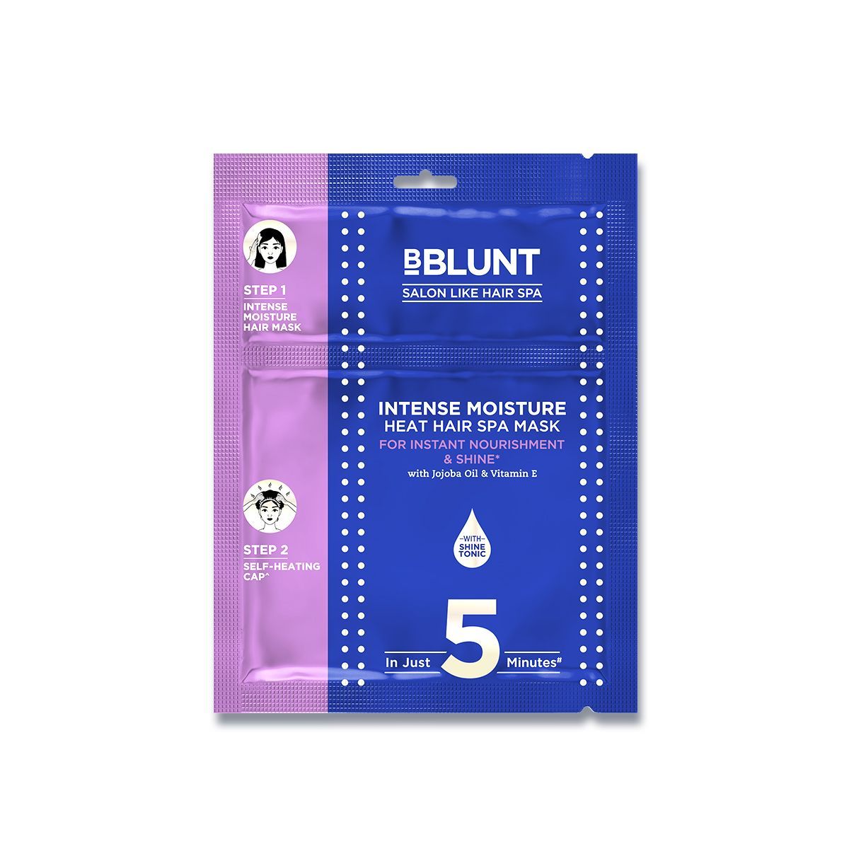 Bblunt Intense Moisture Heat Hair Spa Mask with Jojoba Oil & Vitamin E for SalonLike Hair Spa at Home, 70g, Pack of 2 - Image 3 - Buy from Indicrest
