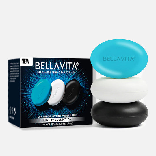 Perfumed Bathing Bar (Soap) For Men - 3 x 100g - Indicrest