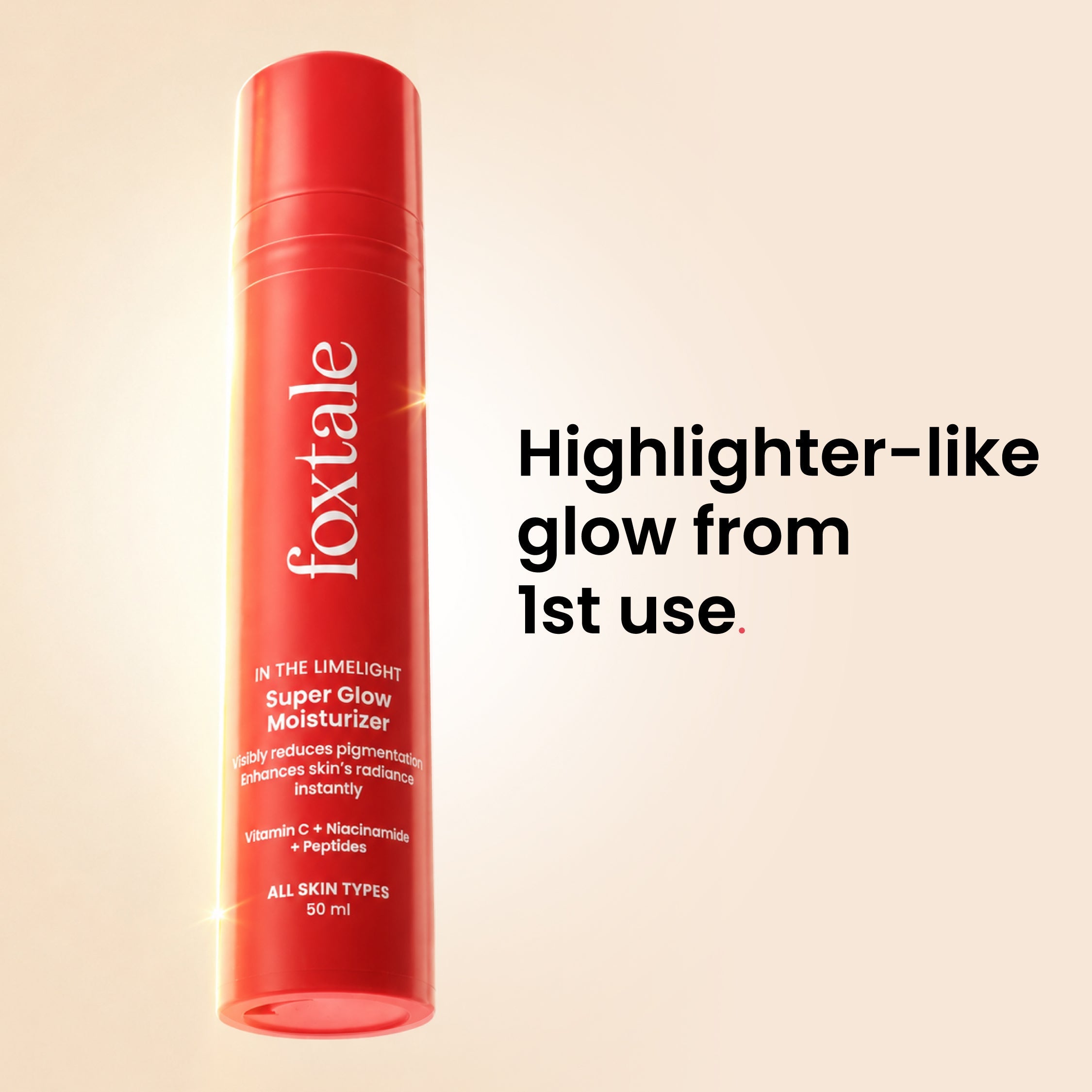Foxtale Super Glow Illuminating Moisturizer 3-in-1 moisturizer that gives a highlighter-like glow | 50 ml - Image 10 - Buy from Indicrest