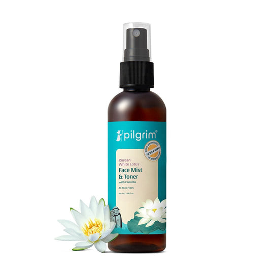 Pilgrim White Lotus Natural Face Mist & Toner with Camellia & Witch Hazel, 100ml - Buy from Indicrest