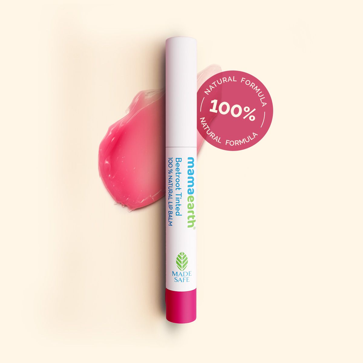 Mamaearth Beetroot Tinted 100% Natural Lip Balm with Beetroot & Beeswax for 12h Moisturized Lips -2 g - Buy from Indicrest