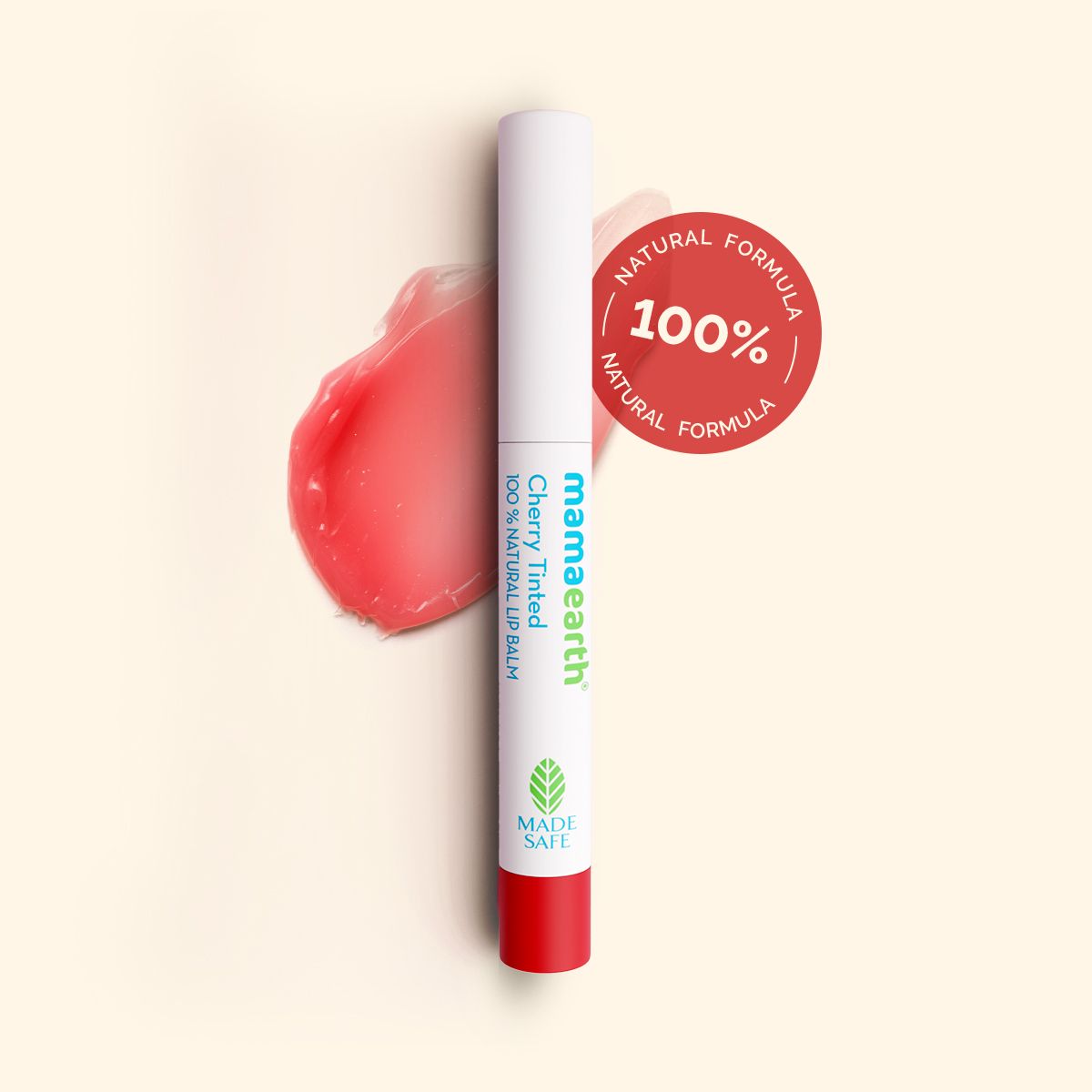 Mamaearth Cherry Tinted 100% Natural Lip Balm with Cherry & Coconut Oil for 12 hrs Moisturized Lips, 2g - Buy from Indicrest