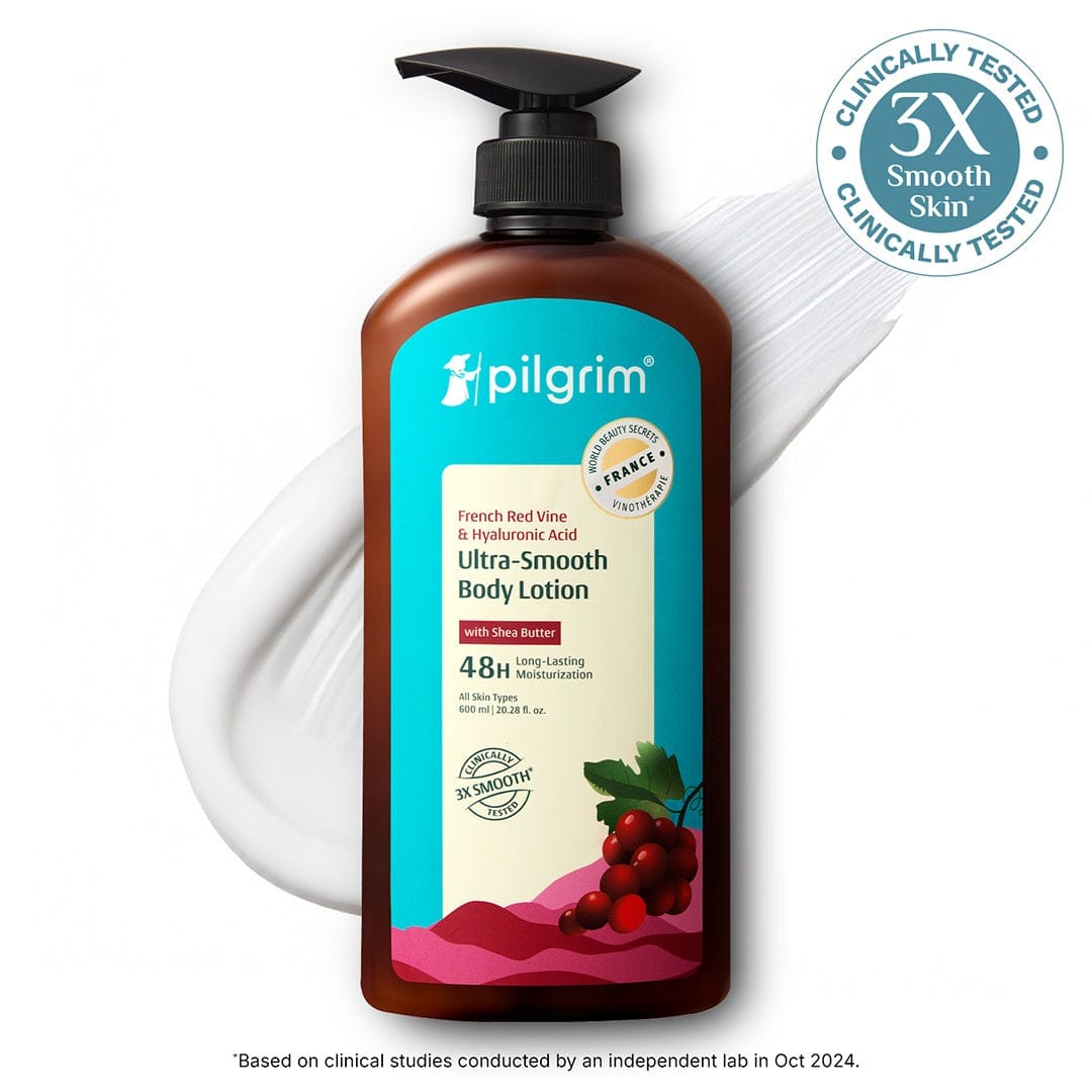 Pilgrim French Red Vine & Hyaluronic Acid Ultra-Smooth Body Lotion, 400ml - Image 2 - Buy from Indicrest
