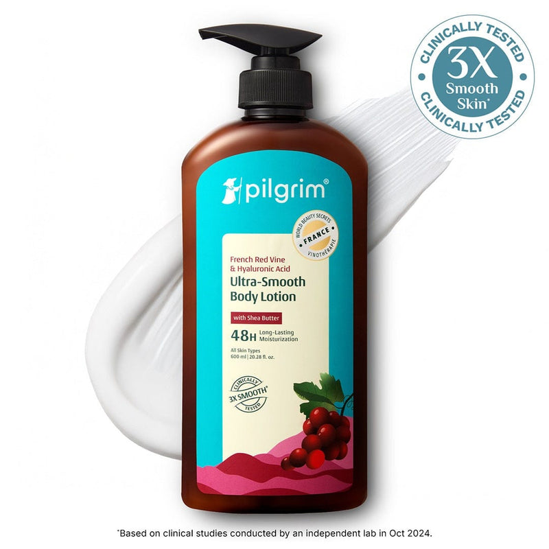 pilgrim french red vine and hyaluronic acid ultra smooth body lotion 400ml   Buy from Indicrest
