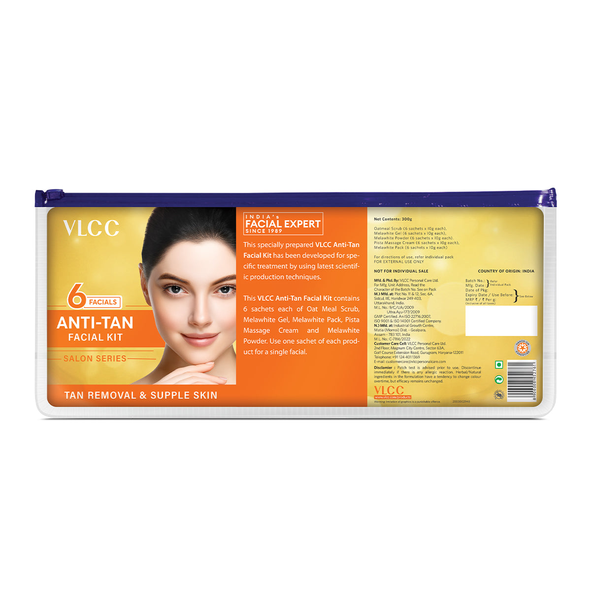 VLCC Salon Anti Tan Facial Kit ( 6 Facials )  - 300 g - Image 2 - Buy from Indicrest