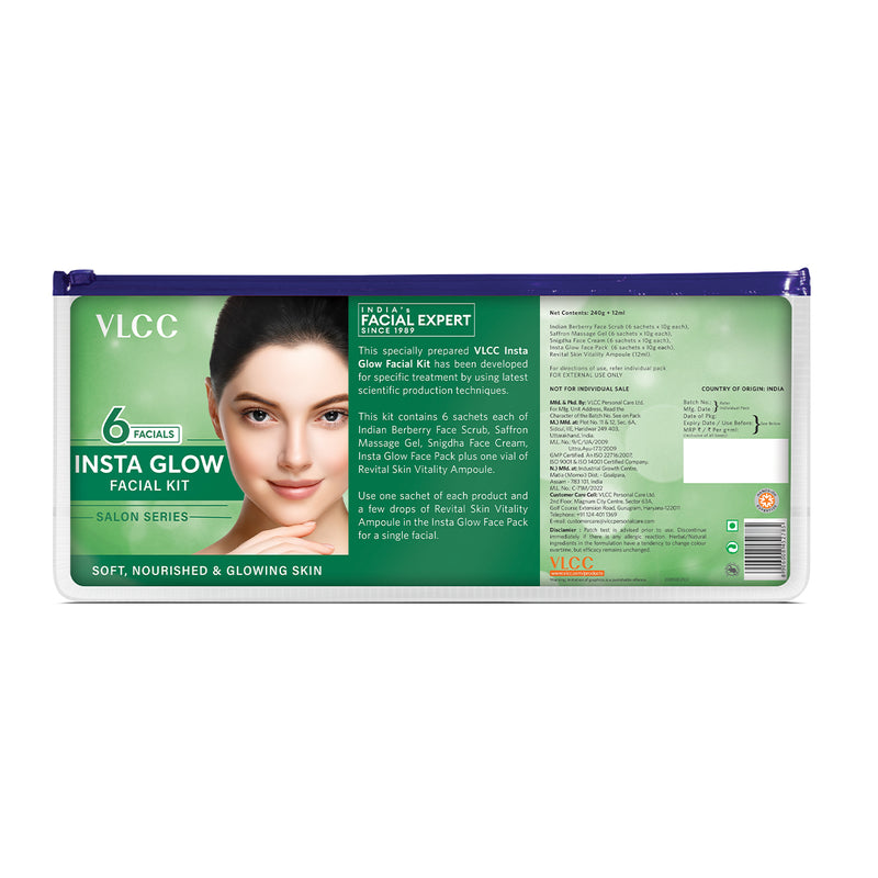VLCC Salon Series Insta Glow Facial Kit ( 6 Facials ) - 252 g - Buy from Indicrest