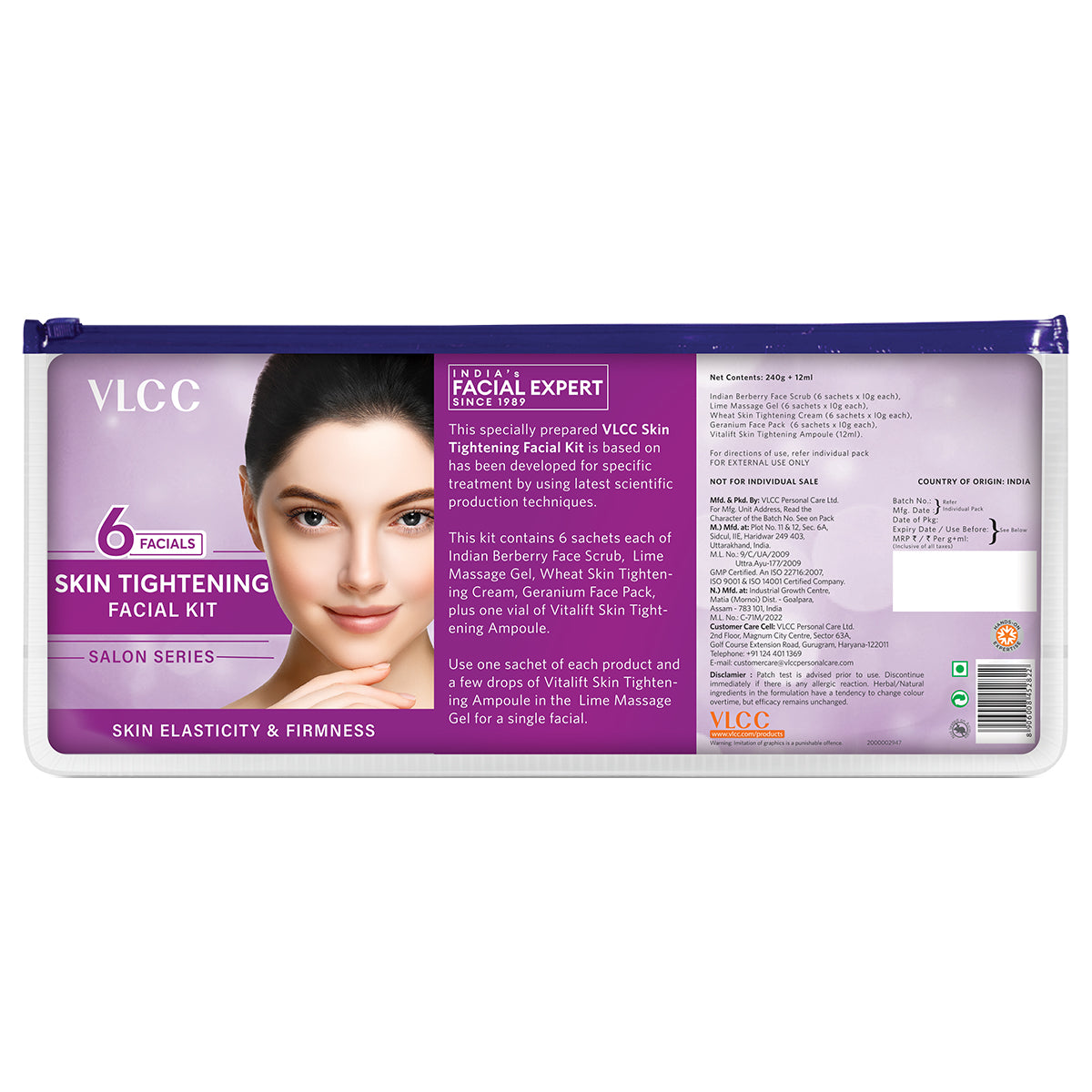 VLCC Skin Tightening Facial Kit ( 6 Facials ) - 252 g - Image 2 - Buy from Indicrest