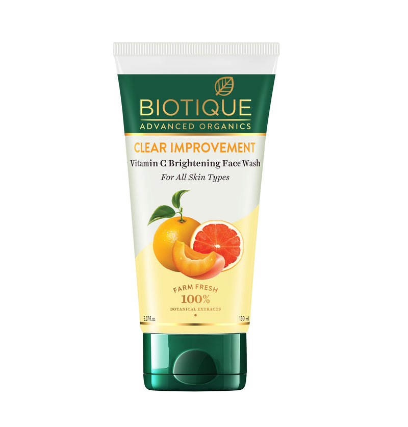 Biotique Advanced Organics Clear Improvement Vitamin C Brightening Face Wash, 150ml - Buy from Indicrest