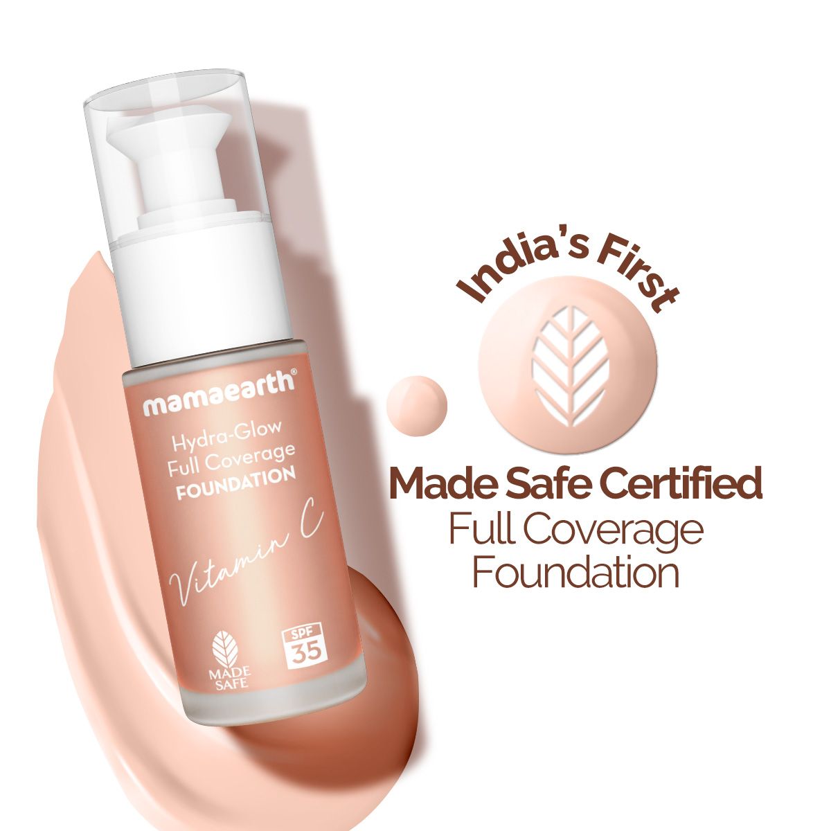 Mamaearth Hydra-Glow Full Coverage Foundation With Vitamin C & Turmeric, 30ml | Ivory Glow - Buy from Indicrest