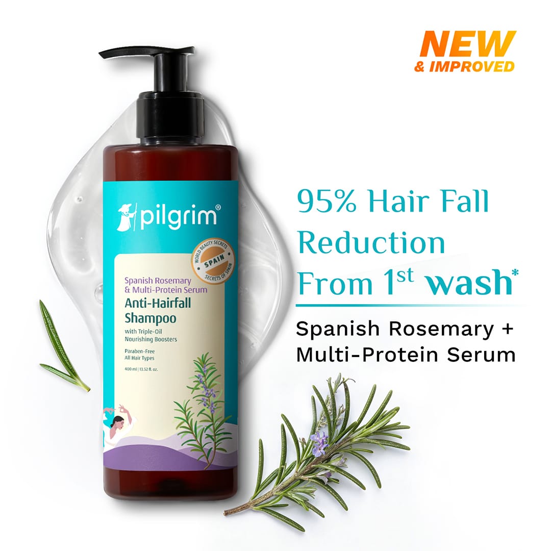 Pilgrim Spanish Rosemary & Multi-Protein Serum Anti-Hairfall Shampoo, 200ml - Image 2 - Buy from Indicrest