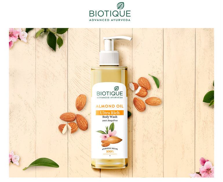 Biotique Almond Oil Ultra Rich Body Wash, 200ml - Image 2 - Buy from Indicrest