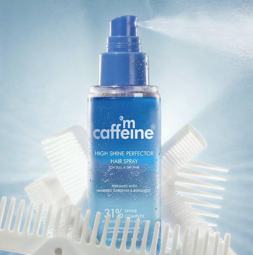 Mcaffeine Anti-Frizz Perfume Hair Spray, 31% Shine Complex For Instant gloss, 100g - Buy from Indicrest