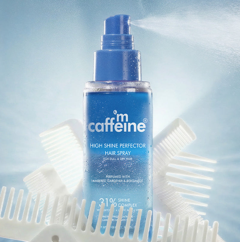 Mcaffeine Anti-Frizz Perfume Hair Spray, 31% Shine Complex For Instant gloss, 100g - Buy from Indicrest