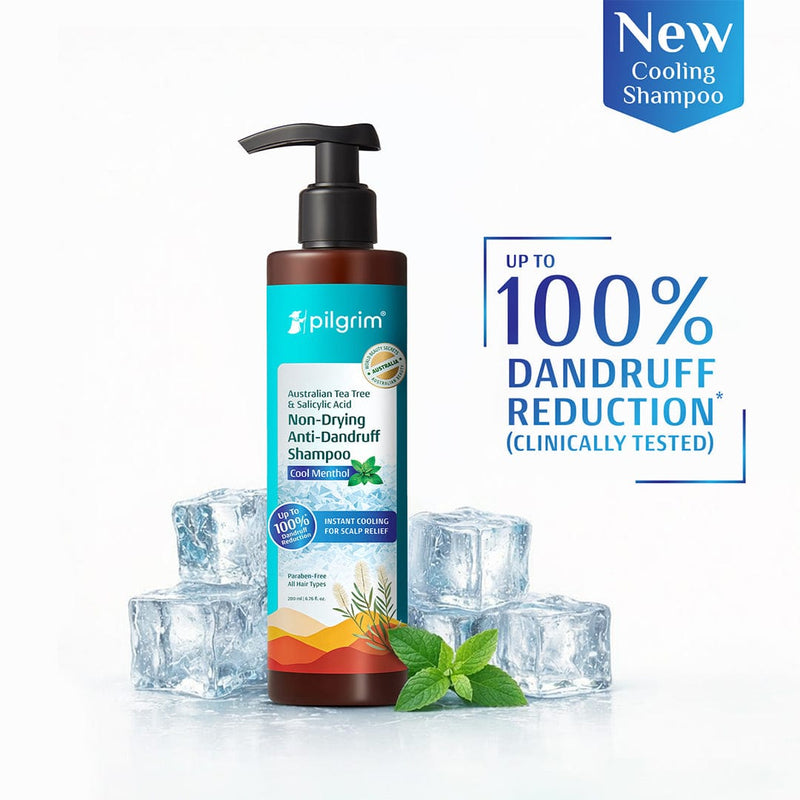 Pilgrim Australian Tea Tree Non-Drying Anti-Dandruff Shampoo Cool Menthol, 200ml - Buy from Indicrest