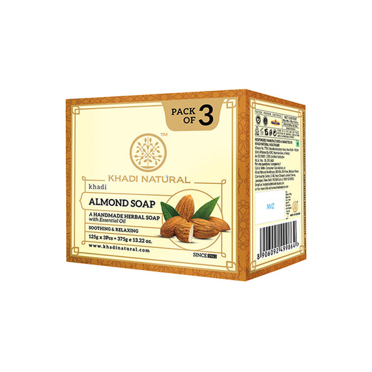 Khadi Natural Almond Soap Combo Pack Of 3 – 125gm Each - Buy from Indicrest