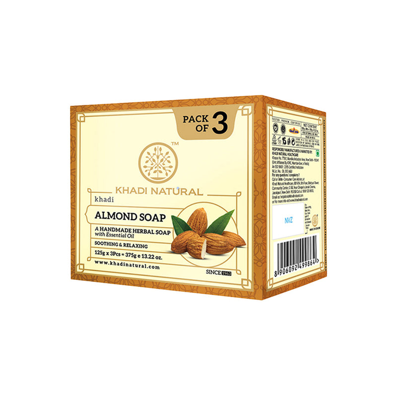 Khadi Natural Almond Soap Combo Pack Of 3 – 125gm Each - Buy from Indicrest
