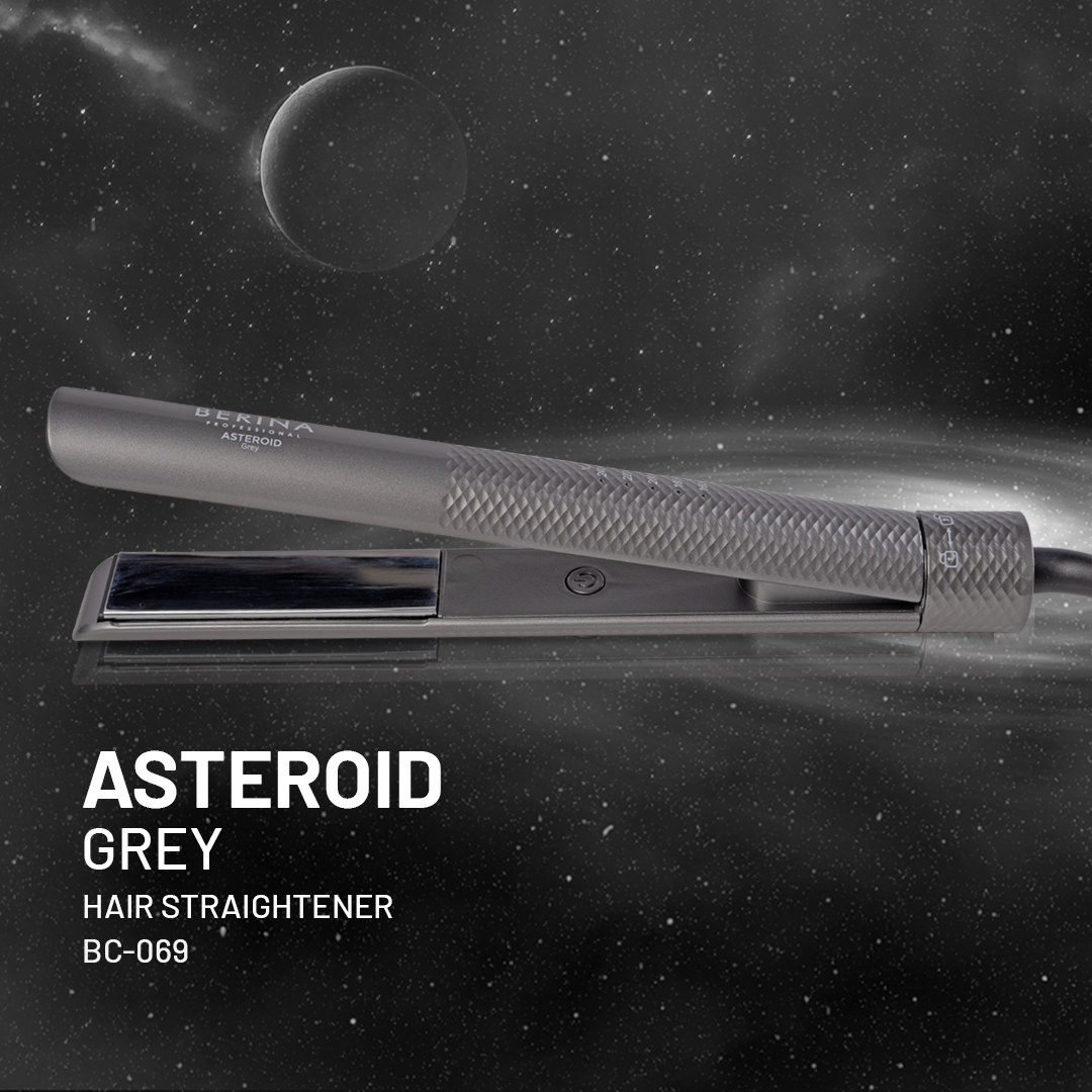 Berina Professional Asteroid BC-069 Powerful Hair Straightener | Sleek Finish & Professional Styling, Pearl White