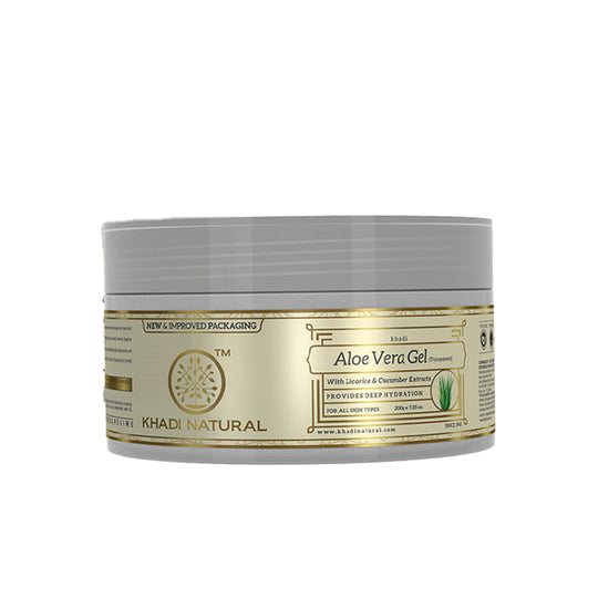 Khadi Natural Aloevera Gel with Liqorice & Cucumber Extracts - 200gm - Buy from Indicrest