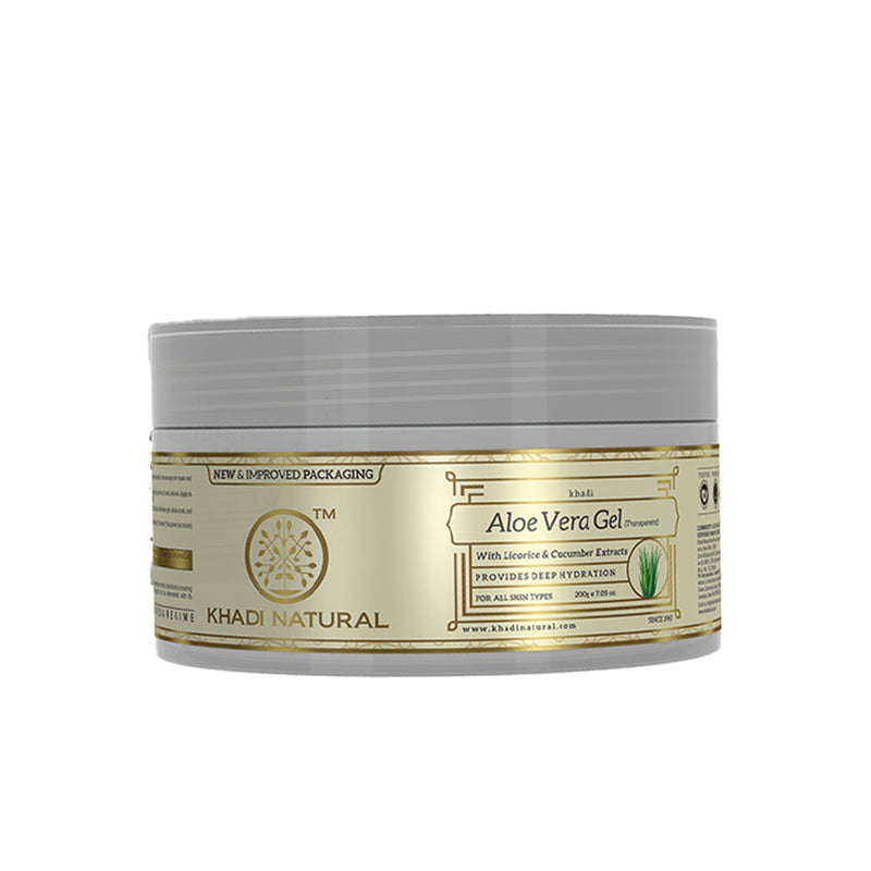 Khadi Natural Aloevera Gel with Liqorice & Cucumber Extracts - 200gm - Buy from Indicrest
