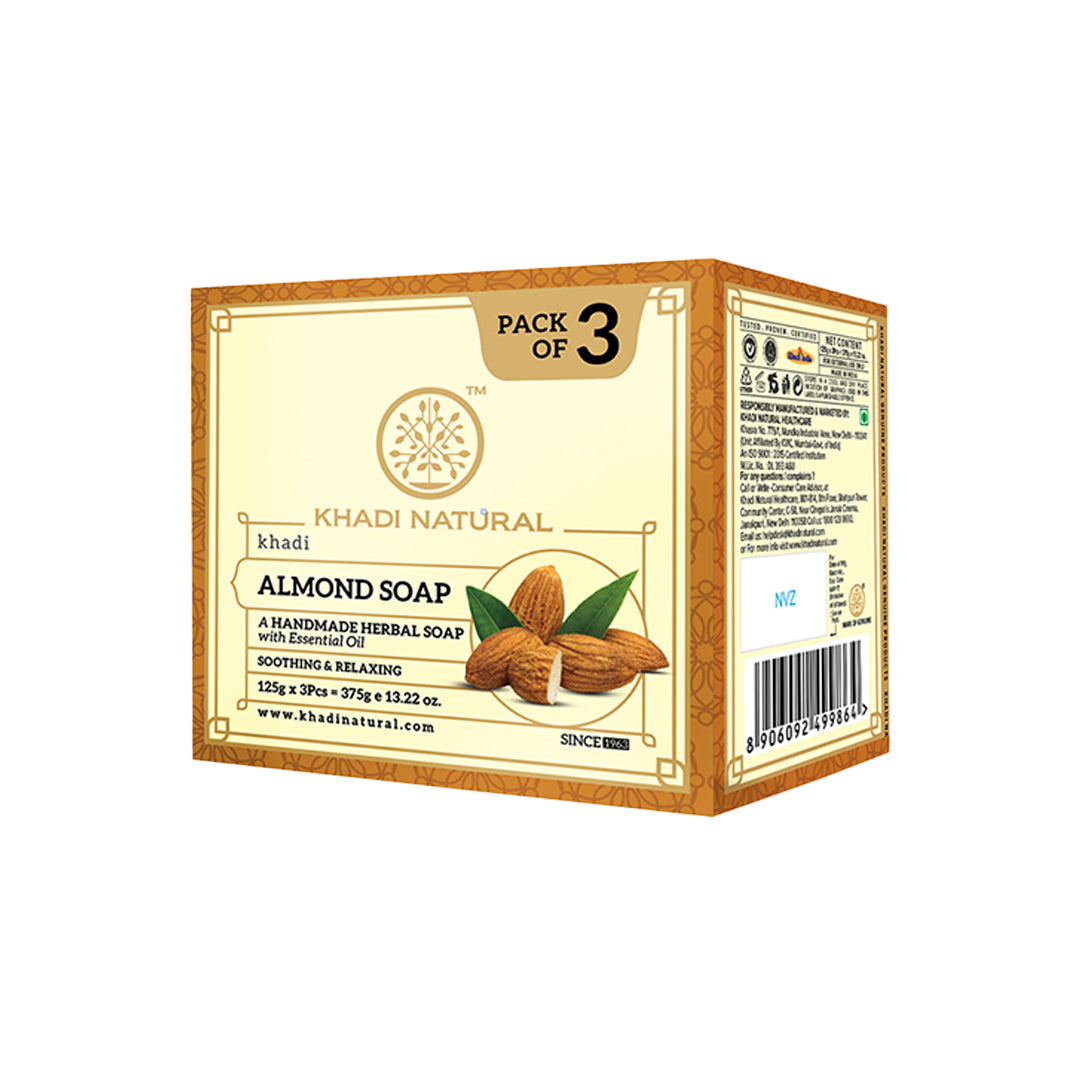 Khadi Natural Almond Soap - 125gm - Image 8 - Buy from Indicrest