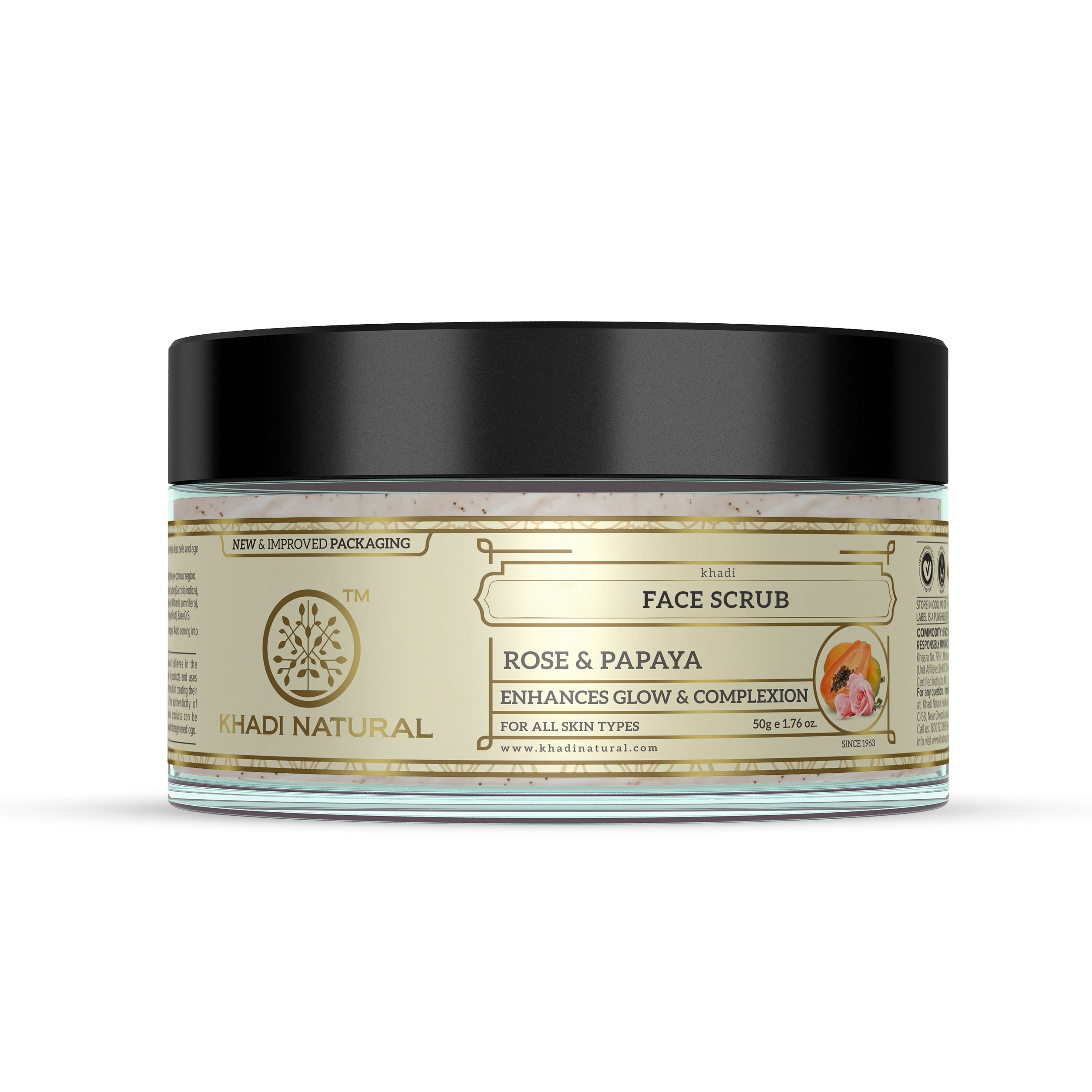 Khadi Natural Rose & Papaya Face Scrub - 50gm - Image 7 - Buy from Indicrest