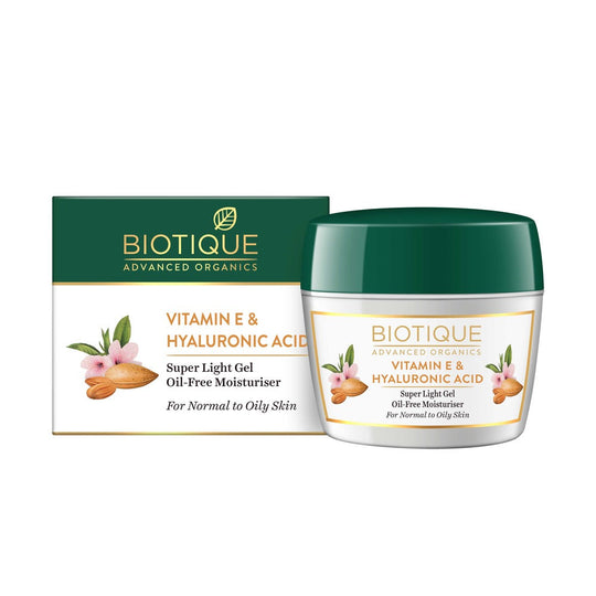 Biotique Vitamin E & Hyaluronic Acid Super Light Gel Oil-Free Moisturiser, 175g - Buy from Indicrest