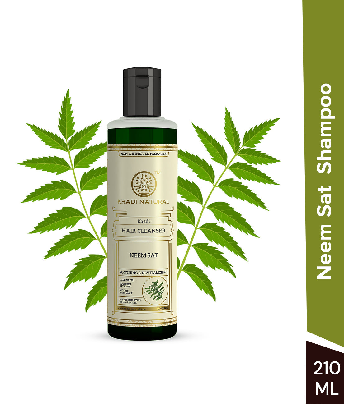 Khadi Natural Neem Sat Hair Cleanser - 210ml - Image 7 - Buy from Indicrest