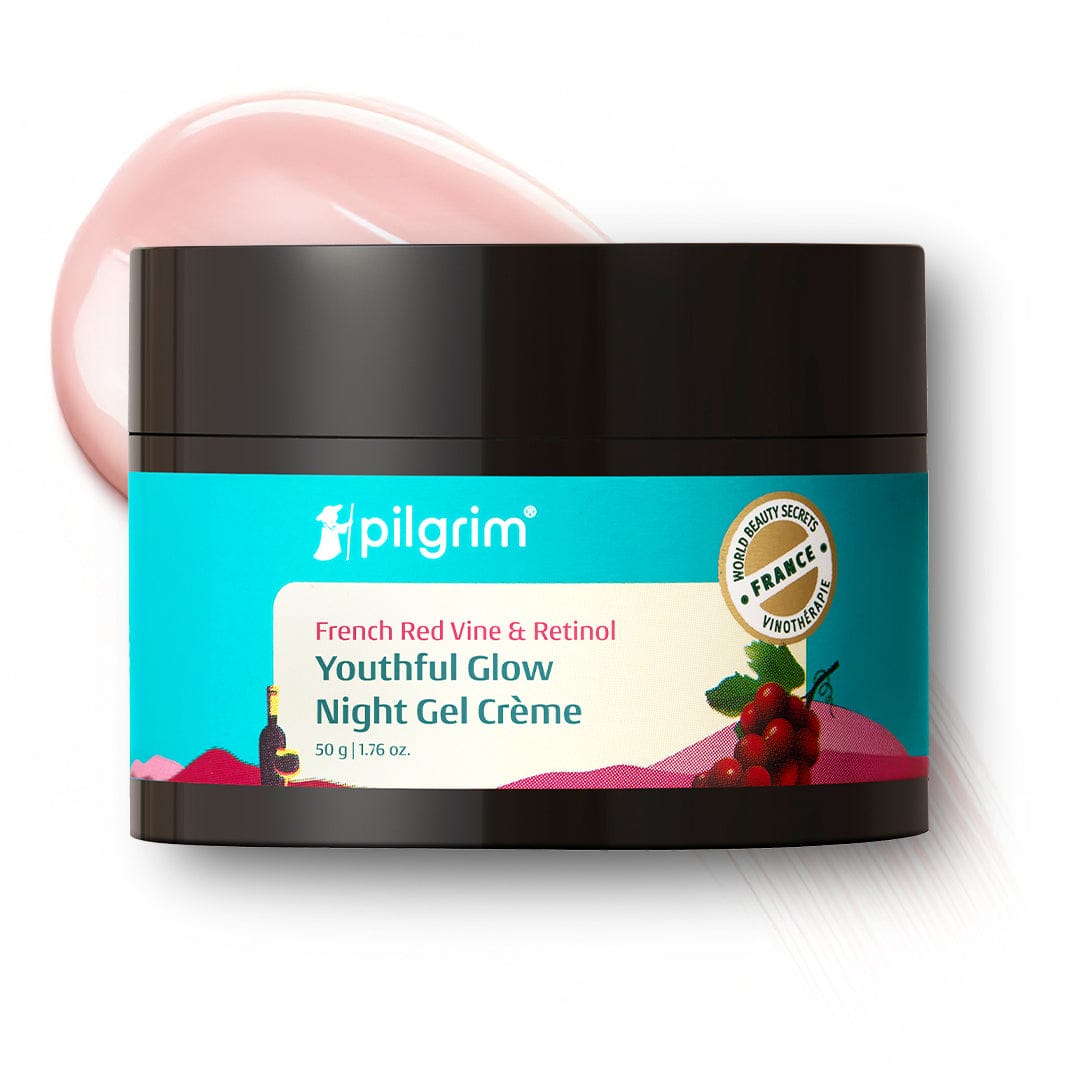 Pilgrim French Red Vine & Retinol Youthful Glow Night Gel Creme, 50g - Buy from Indicrest