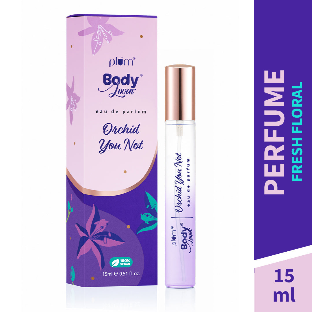 Plum Orchid-You-Not Eau De Parfum by Plum BodyLovin' | Long Lasting | Travel-Friendly | Fresh Floral Fragrance | Luxury Perfume, 15ml