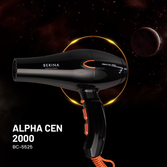 Berina Professional Alpha Cen Black BC-5525 Hair Dryer | Professional Performance & Efficient Drying, BC-5525 Buy from Indicrest