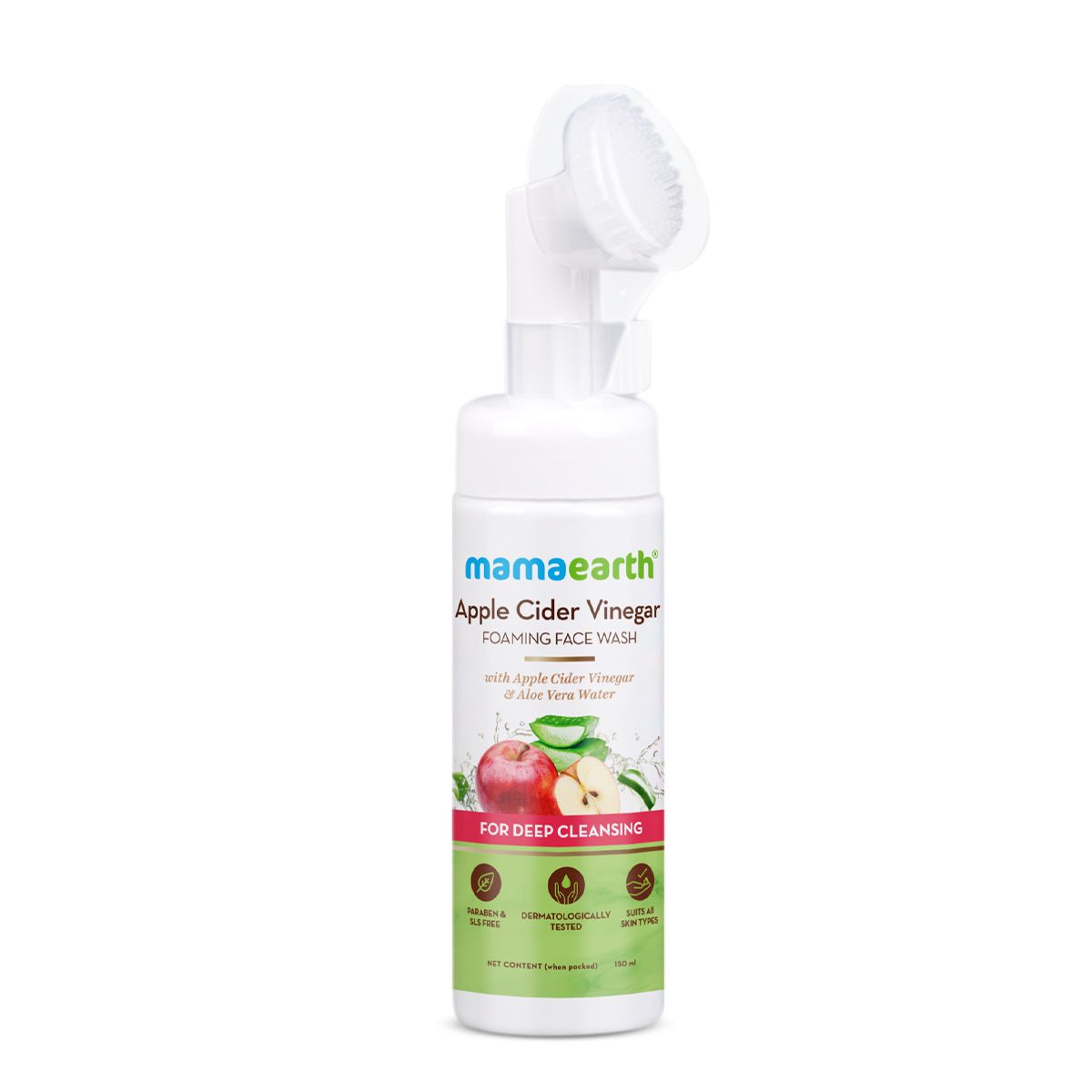 Mamaearth Apple Cider Vinegar Foaming Face Wash with Apple Cider Vinegar and Aloe Vera Water for Deep Cleansing, 150ml - Image 8 - Buy from Indicrest