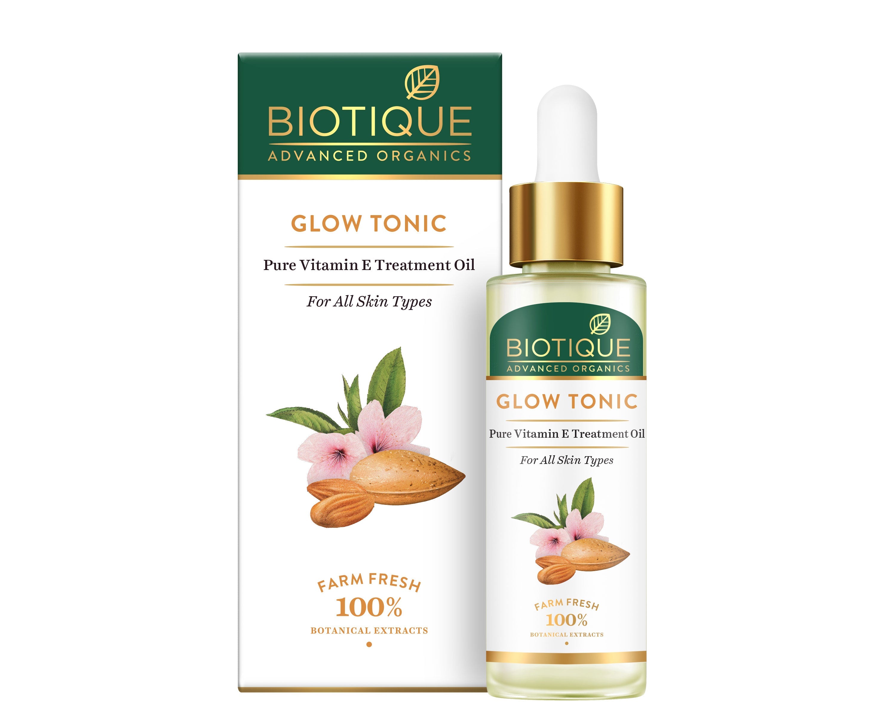 Biotique Glow Tonic Pure Vitamin E Treatment Oil, 30ml - Buy from Indicrest