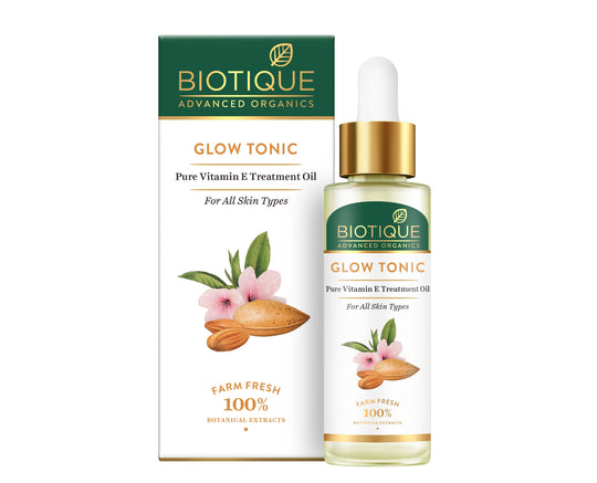 Biotique Glow Tonic Pure Vitamin E Treatment Oil, 30ml - Buy from Indicrest