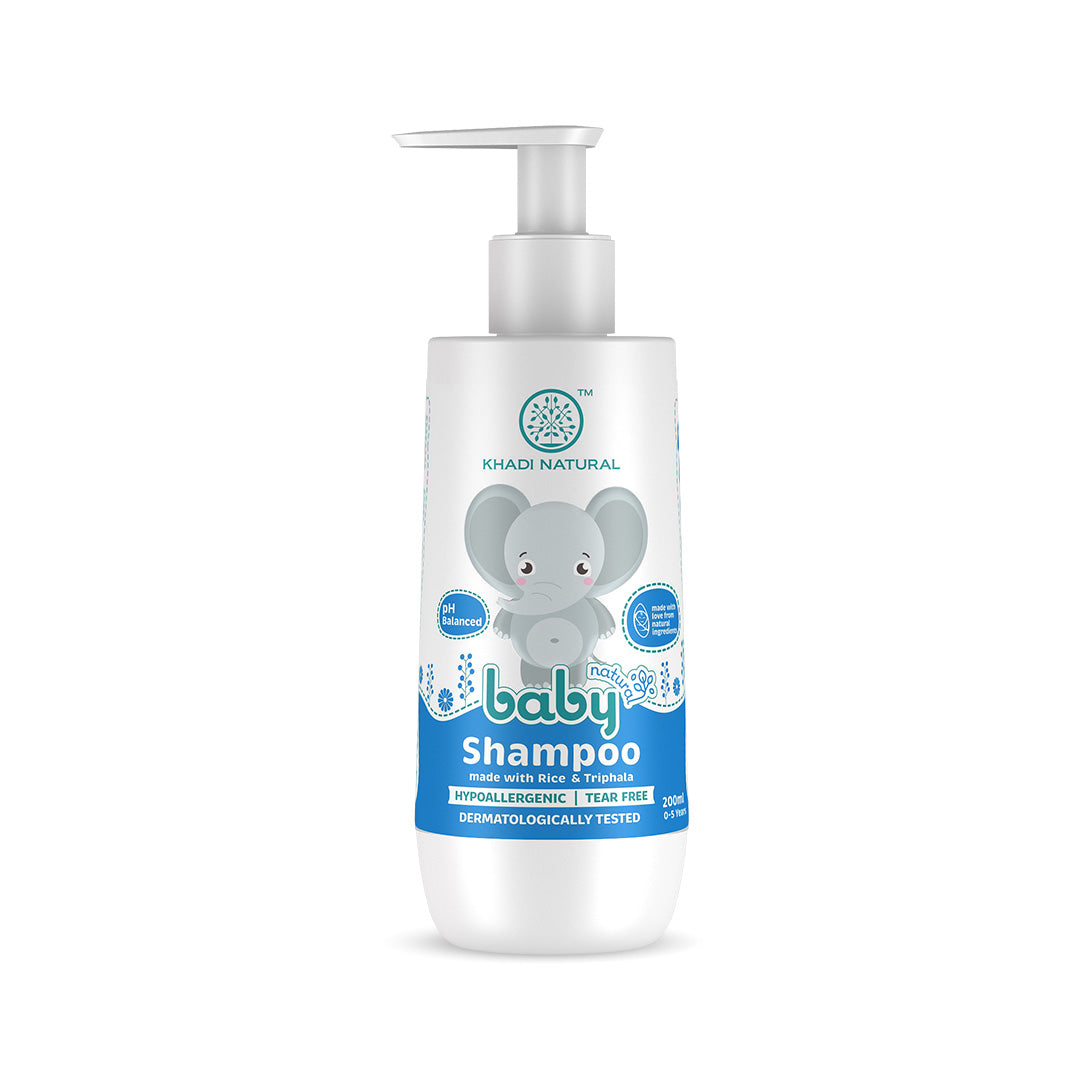 Khadi Natural Baby Hair Cleanser Made with Rice and Triphala, Tear-free Baby Shampoo - 200ml - Buy from Indicrest