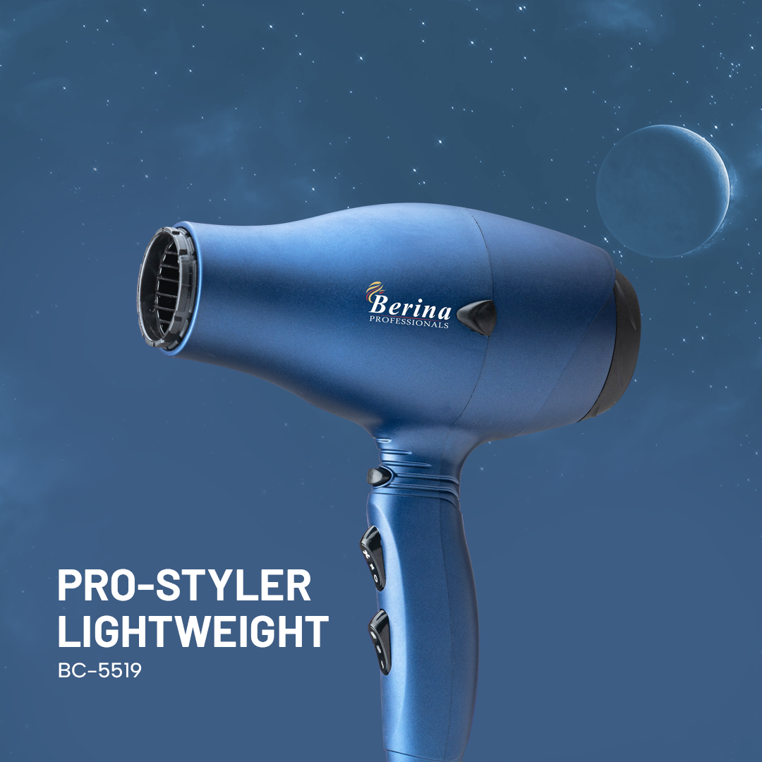 Berina Professional Pro-Style Lightweight BC-5519 Hair Dryer | Powerful Airflow & Fast Drying, BC-5519 Buy from Indicrest