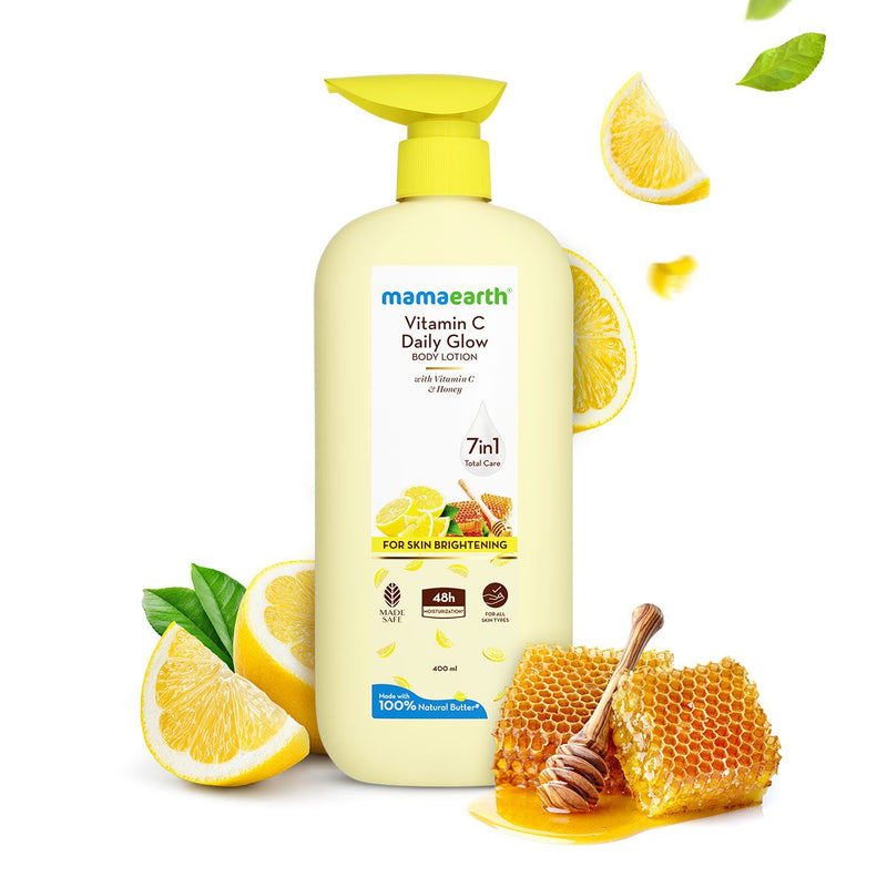 Mamaearth Vitamin C Daily Glow Body Lotion For Skin Brightening, 400ml - Buy from Indicrest
