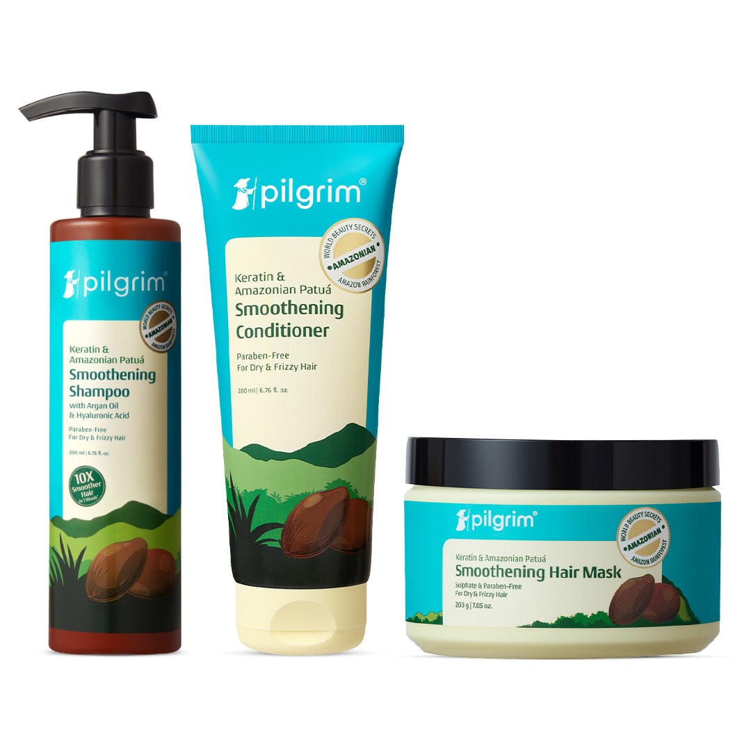Pilgrim Patua Haircare Combo, Shampoo 200ml + Conditioner + 200ml + Hair Mask 200g - Buy from Indicrest
